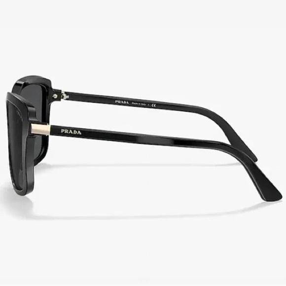 Prada Heritage Oversized Sunglasses (SPR 10V-F 1AB-5S0) in Black - Picture 9 of 16